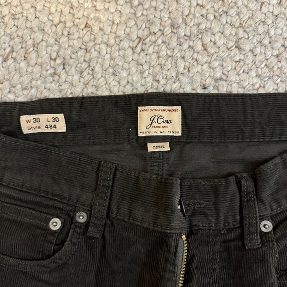 J. Crew Charcoal Corduroy Pants 30x30 484 Fit - Picture 1 of 2